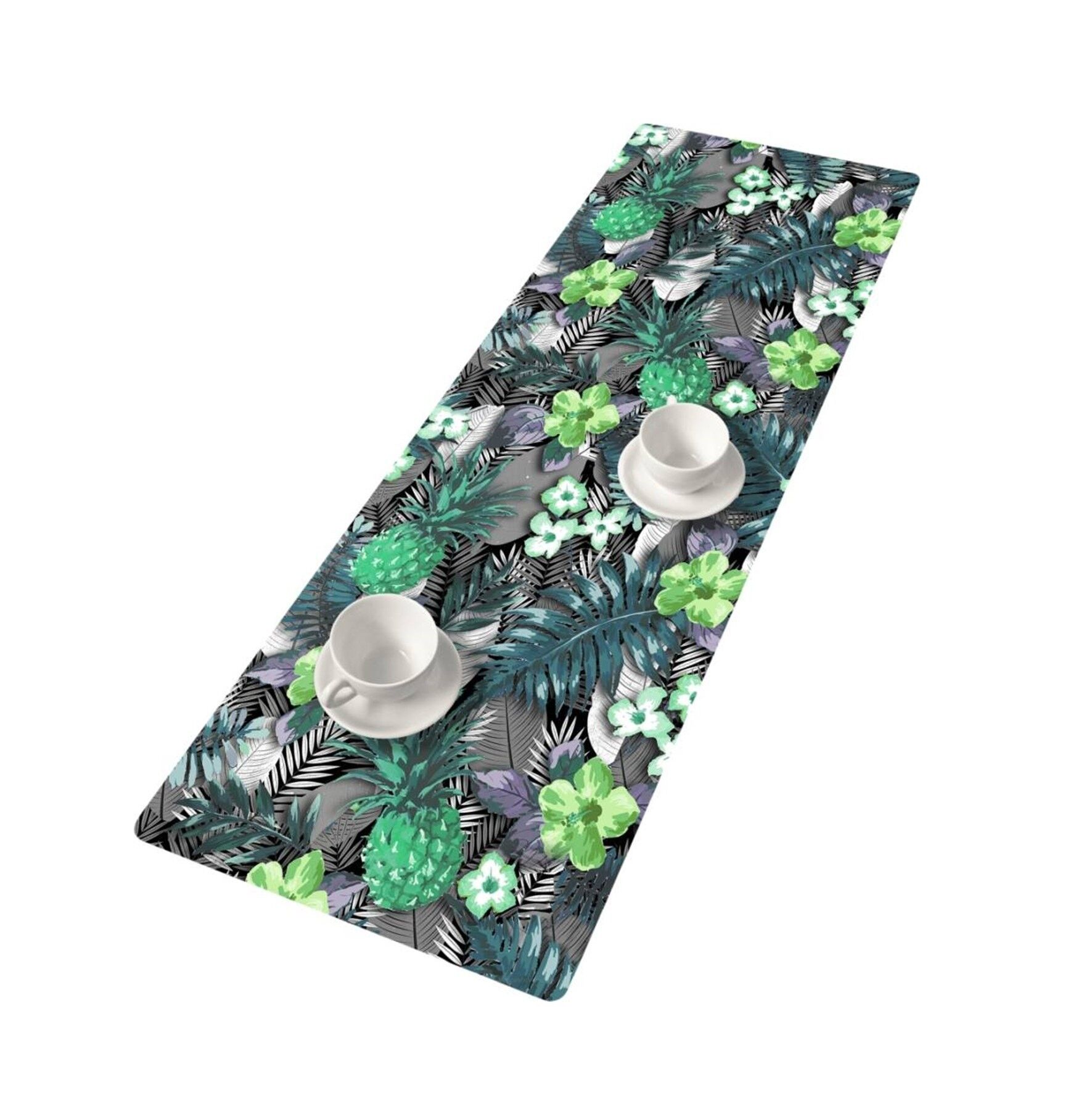 Camino da Tavola Lambada Verde En Feltro Bertoni 33 x 95 cm.