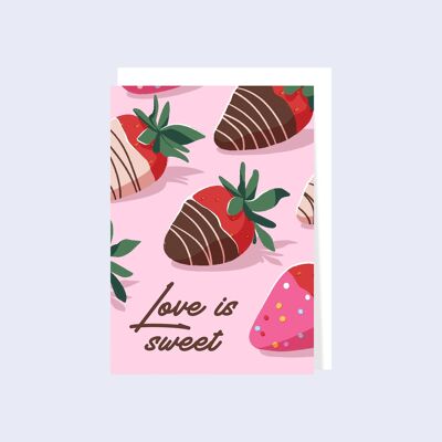 Valnetine's day card - Love is sweet