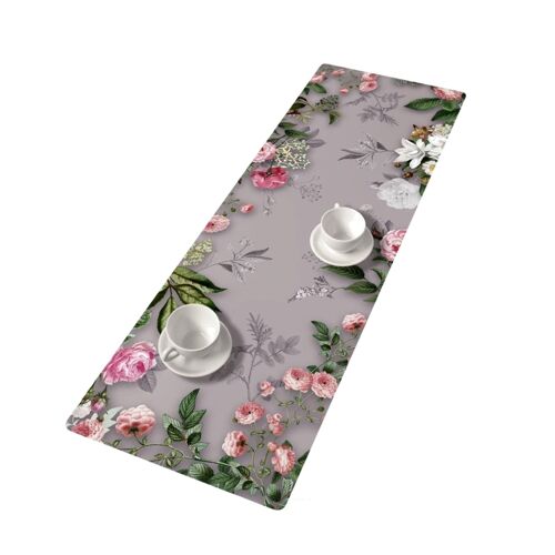 Melanie Grey Table Runner In Felt Bertoni 33 x 95 cm.