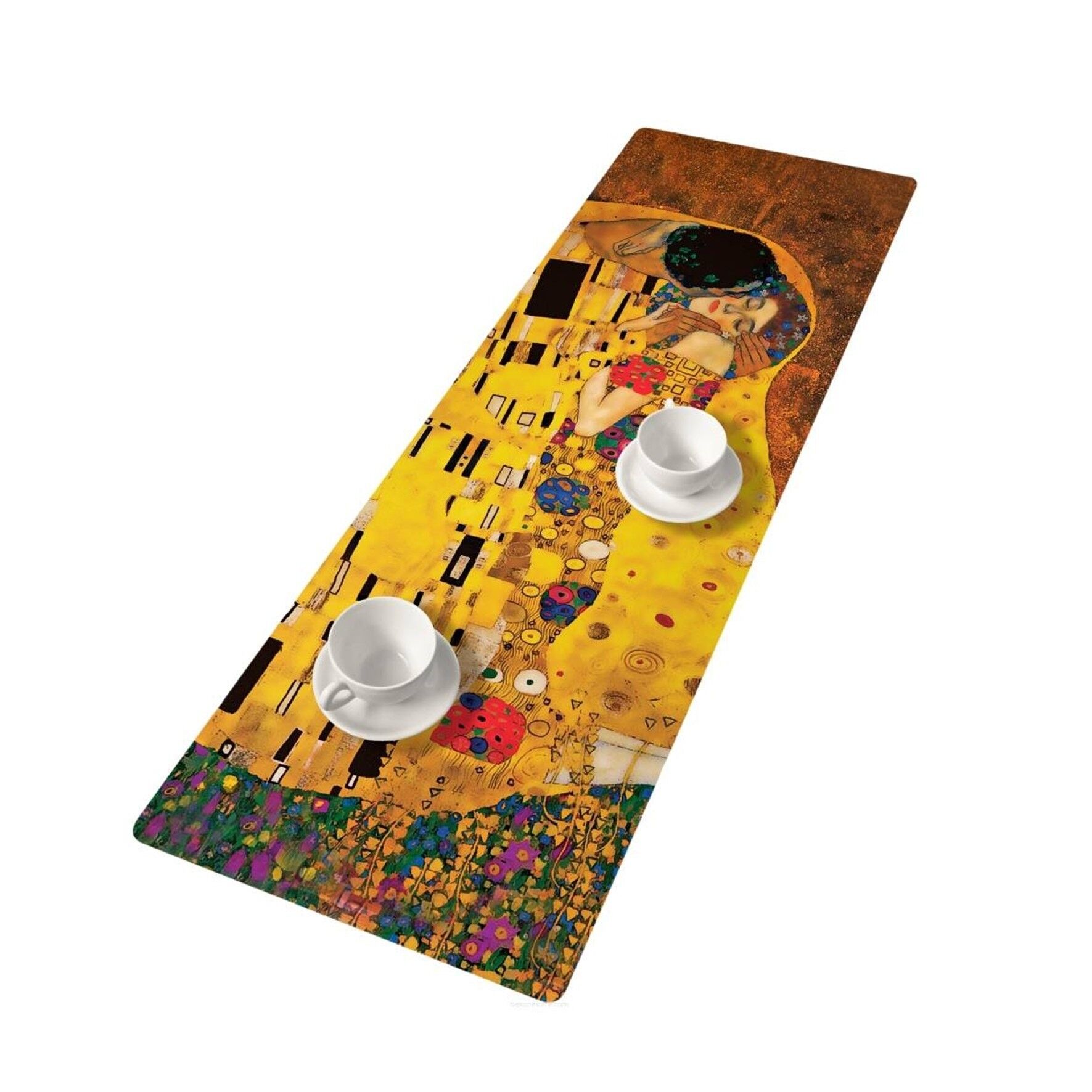 Läufer Klimt Il Bacio In Feltro Bertoni 33 x 95 cm.