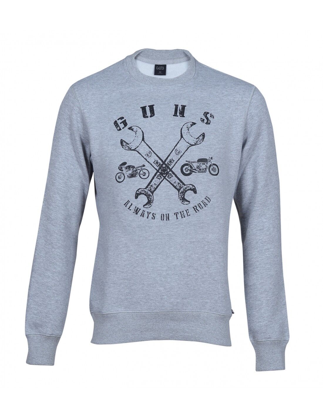 Felpa girocollo in cotone BUCK- GRIGIO