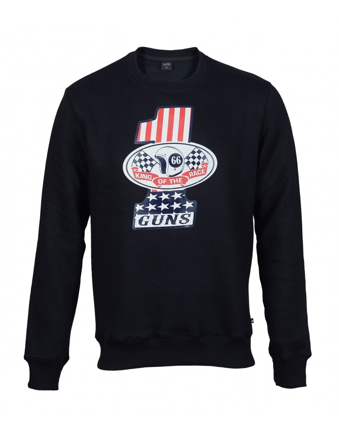 Felpa girocollo INK in cotone - NERO