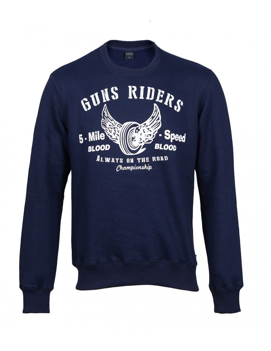 Felpa girocollo in cotone TONY - BLU