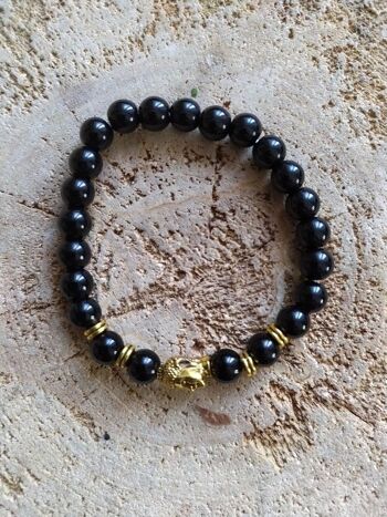 Bracelet Bouddha en obsidienne 3