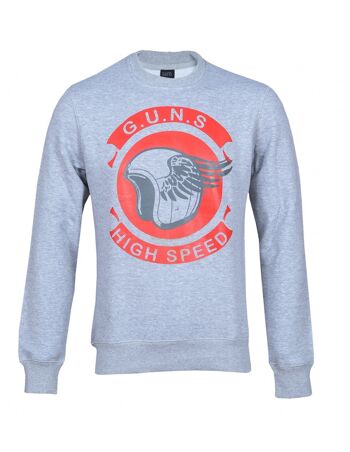 Sweatshirt crewneck en coton CLIFT- GREY 1