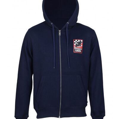 Hoodie with hood in ERAL cotton - BLUE