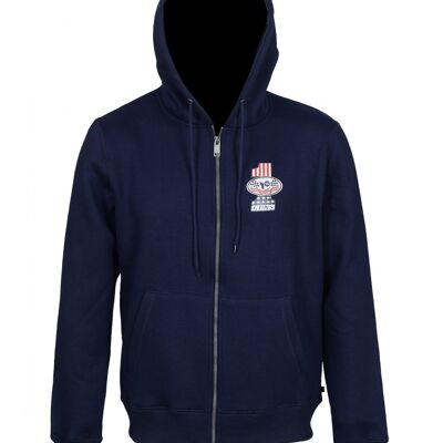 Hoodie mit Baumwollkapuze STUD - BLAU