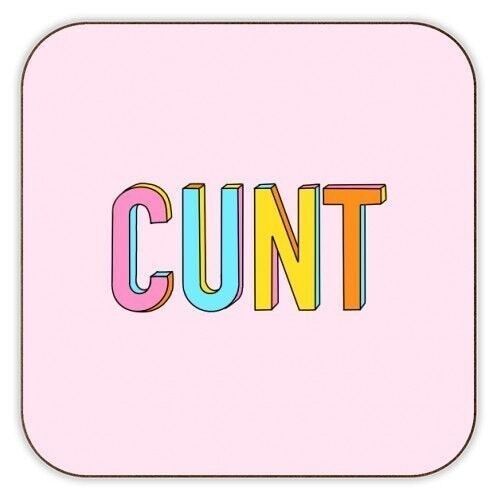 Coasters 'Colour Cunt Typography'