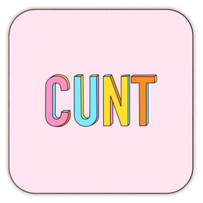 Coasters 'Colour Cunt Typography'