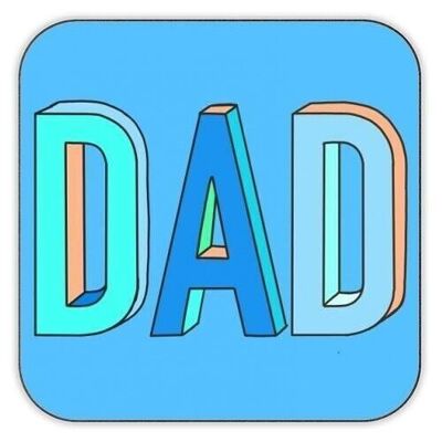 Dessous de verre 'Dad In Hand Drawn 3D Text'