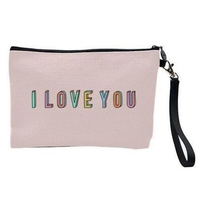 Kosmetiktasche 'I Love You' 3D Bunte Te