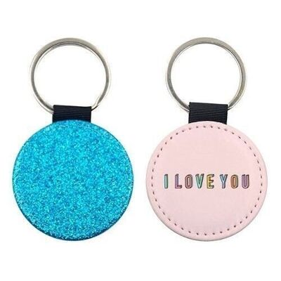 Keyrings 'I Love You 3D Colourful Text'