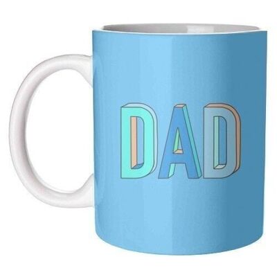 Mugs 'Dad In Hand Drawn 3D Text'