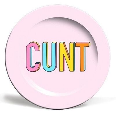 Plates 'Colour Cunt Typography'