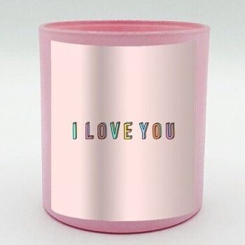 Bougies parfumées 'Je t'aime 3D colorées 3