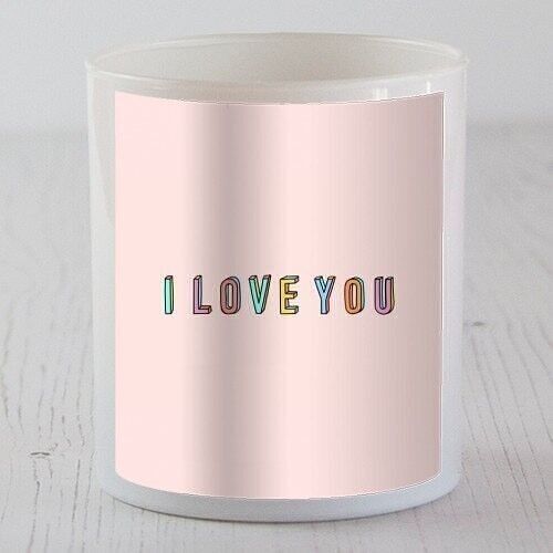 Scented Candles 'I Love You 3D Colourful