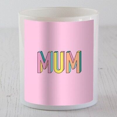 Scented Candles 'Mum In Colourful 3D Han