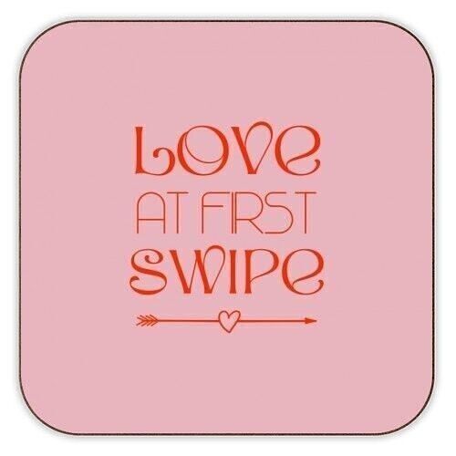 Coasters 'Love at first swipe print'