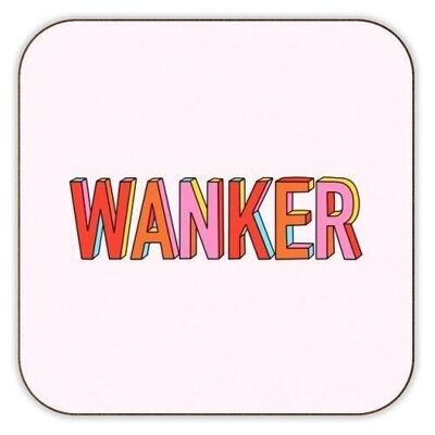 Coasters 'Wanker In Hand Drawn 3D Letter