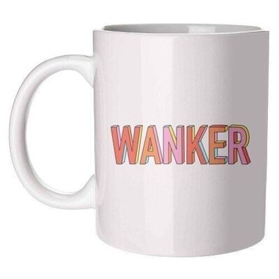 Mugs 'Wanker In Hand Drawn 3D Lettering'