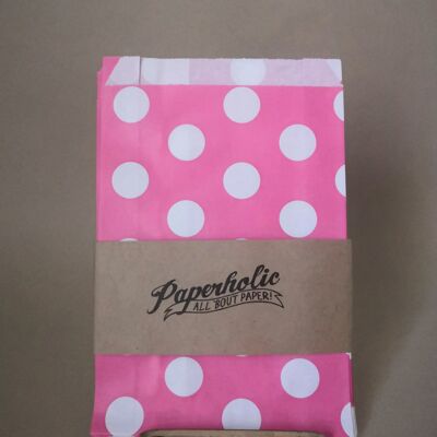 Sacchetto di caramelle a pois rosa