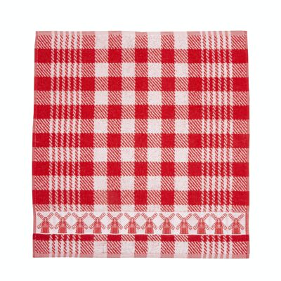Windmill Red - Kitchen towel set - 6 pieces - Twentse Damask