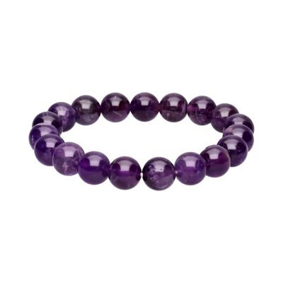 Glattes Kugel-Amethyst-Armband 10 mm