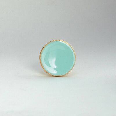 Enamel Circle Knob Aqua- by Bombay Duck