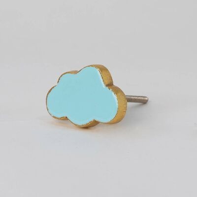 Enamel Cloud Knob Baby Blue- by Bombay Duck