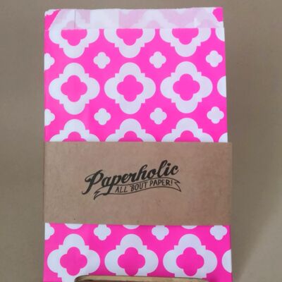 Candy bag pattern neon pink