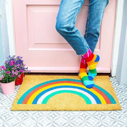 Rainbow Door Mat- by Bombay Duck