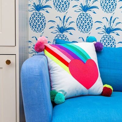 Rainbow Burst with Heart Cushion- by Bombay Duck