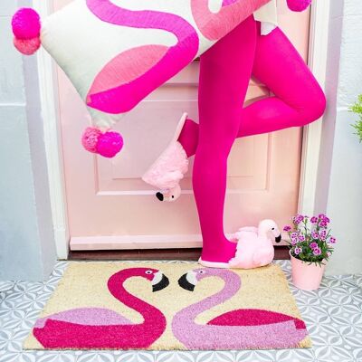 Flamingoes Door Mat- by Bombay Duck