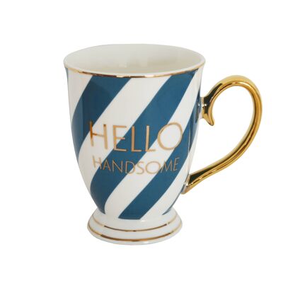 Hello Handsome Typography Mug- by Bombay Duck