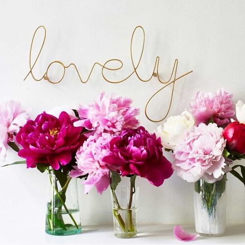Lovely Wire Word - Gold- by Bombay Duck