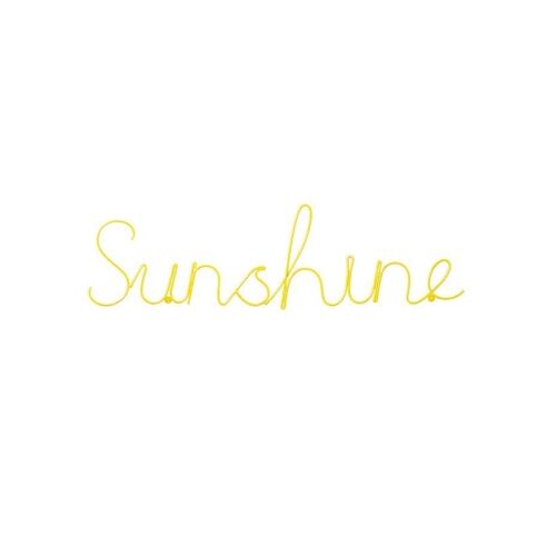 Sunshine Wire Word - Bright Yellow- by Bombay Duck