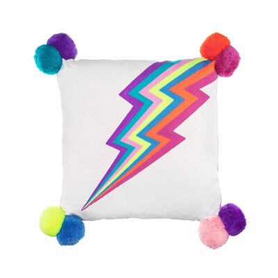 Lightning Bolt Square Cushion- by Bombay Duck
