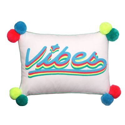 Vibes Cursive Cushion- by Bombay Duck