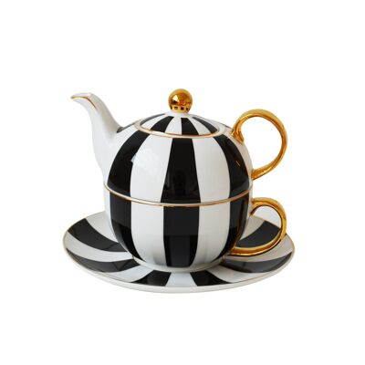 Stripy Tea For One Set- by Bombay Duck