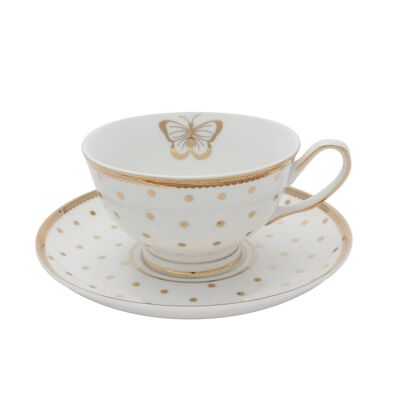 Miss Golightly Butterfly Teacup and Saucer- by Bombay Duck