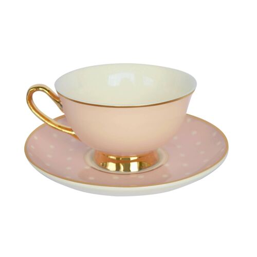 Spotty Teacup and Saucer- by Bombay Duck