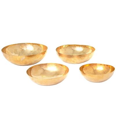 Handmade Decorative Brass Polished Bowls Set of 4- by Bombay Duck