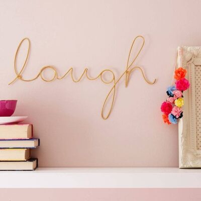 Laugh Wire Word Gold- by Bombay Duck
