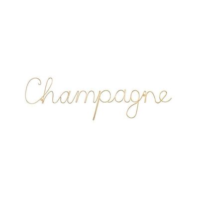 Champagne Wire Word Gold- by Bombay Duck