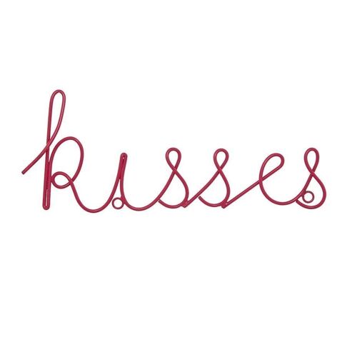Kisses Wire Word Fuchsia- by Bombay Duck