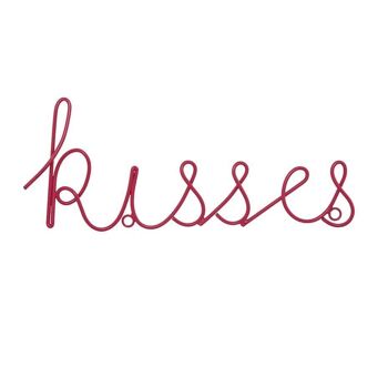 Kisses Wire Word Fuchsia - par Bombay Duck