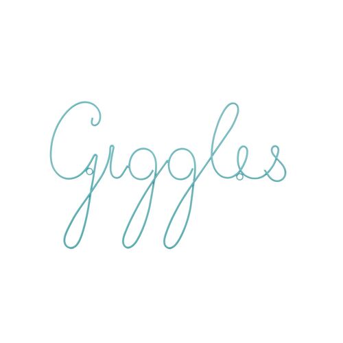 Giggles Wire Word Aqua- by Bombay Duck