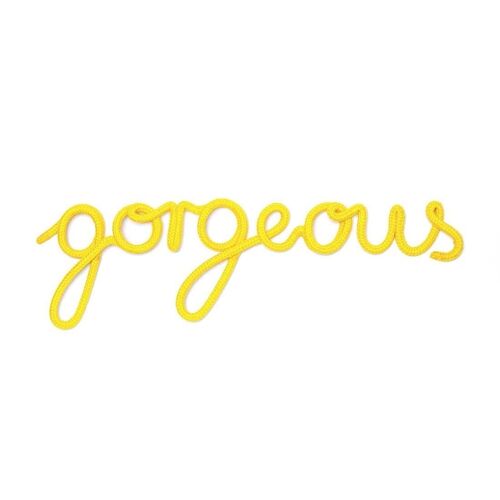 Gorgeous Rope Word Yellow- by Bombay Duck