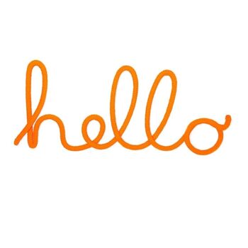 Hello Rope Word Neon Orange - par Bombay Duck 1