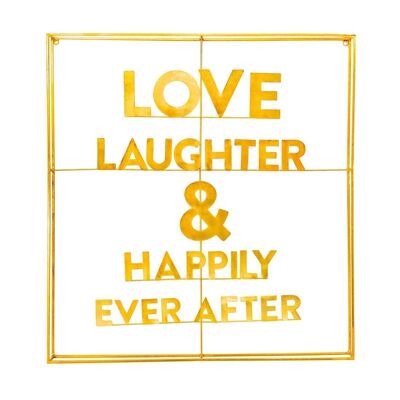 Love, Laughter & Happily Ever After Metal Word Art- by Bombay Duck